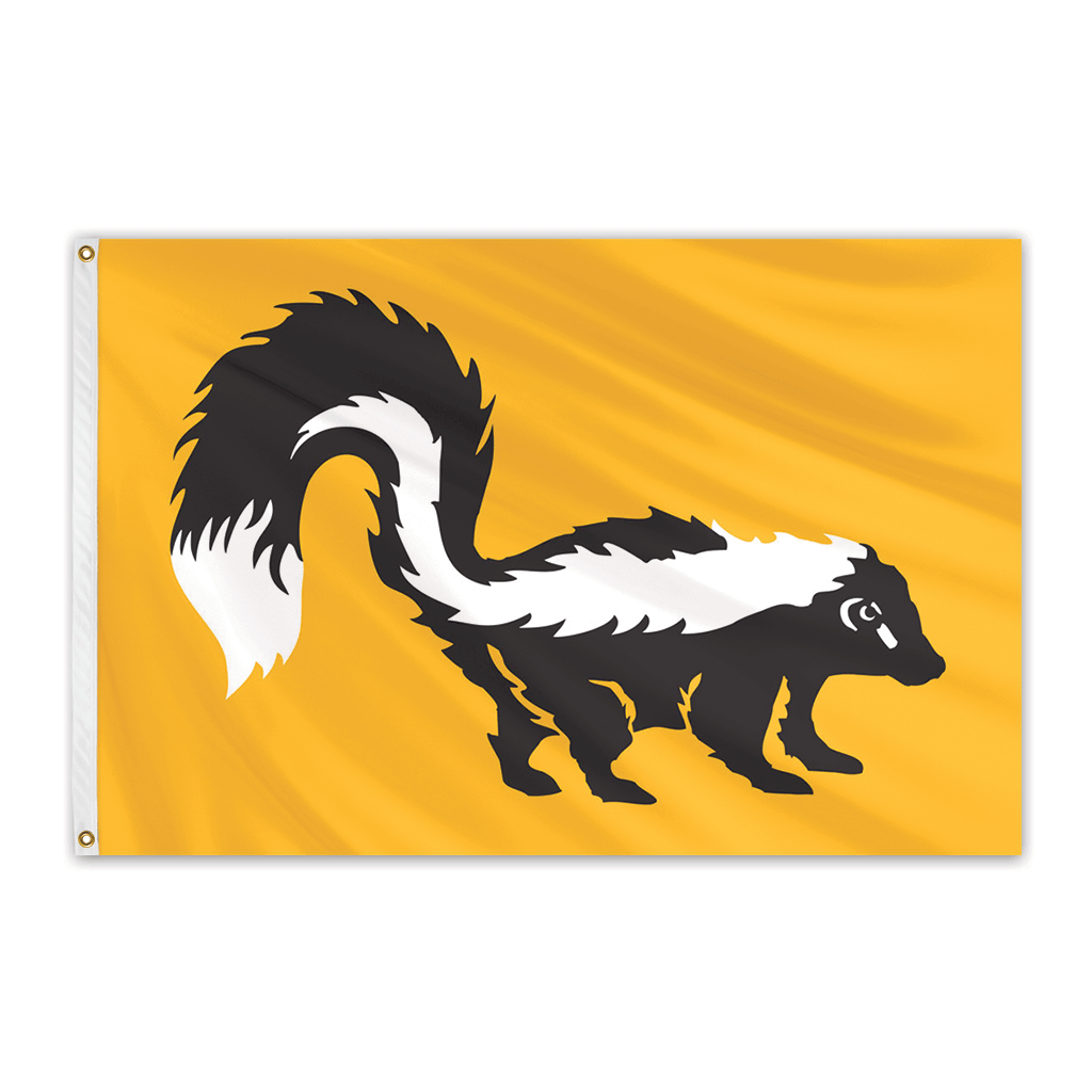 Skunk - Novelty Boat Flag - Outdoor Commercial - 12x18" Nylon Printed Made in USA.