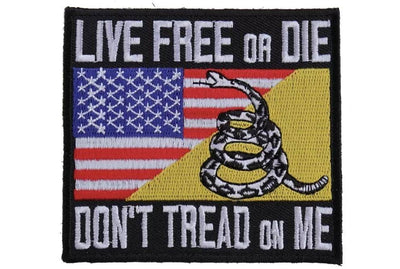 Life Free or Die Don't Tread on Me Gadsden American Flag Patch.