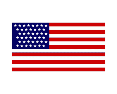 43 Star American Flag Printed - Made in USA.