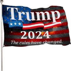 President Trump 2024 Flag The Rules have changed - Made in USA.