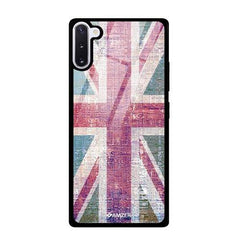 Glass Case Cover:UK flag- Wood texture.