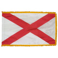 Alabama State Flag - Outdoor - Pole Hem with Optional Fringe- Nylon Made in USA