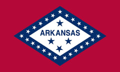 Arkansas State Flag - Outdoor - Pole Hem with Optional Fringe- Nylon Made in USA.
