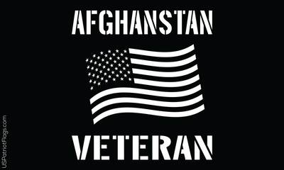 Afghanistan Veteran Flag - Made in USA.