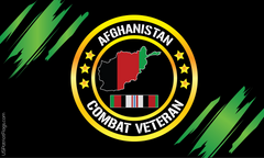Afghanistan Combat Veteran Flag - Made in USA.