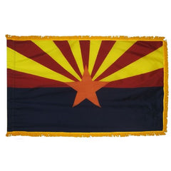 Arizona State Flag - Outdoor - Pole Hem with Optional Fringe- Nylon Made in USA.