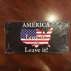 America Love it Or Leave It Bumper Sticker - Made in USA.