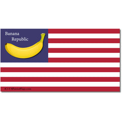 Banana Republic of America Flag with words