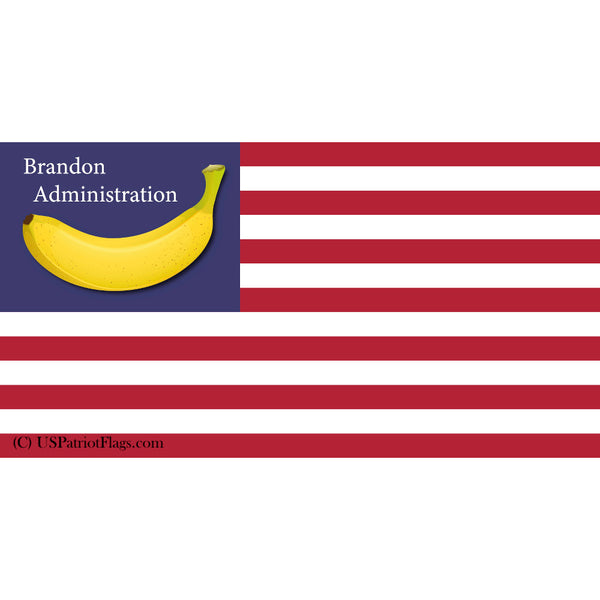 Banana Republic Brandon Administration Flag. Mar A Lago President Trumps  home was invaded by the Democrats and the FBI on Aug 8,2022. Hand made in  USA. Double or Single Sided Dacron. Some