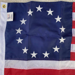 Betsy Ross Flag Sewn Embroidered Made in USA.