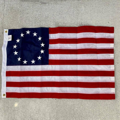 Betsy Ross Flag Sewn Embroidered Made in USA.