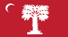 South Carolina Big Red Flag 2 ply Nylon Embroidered Citadel 3x5.