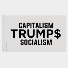 Capitalism Trumps Socialism Flag - Made in USA.