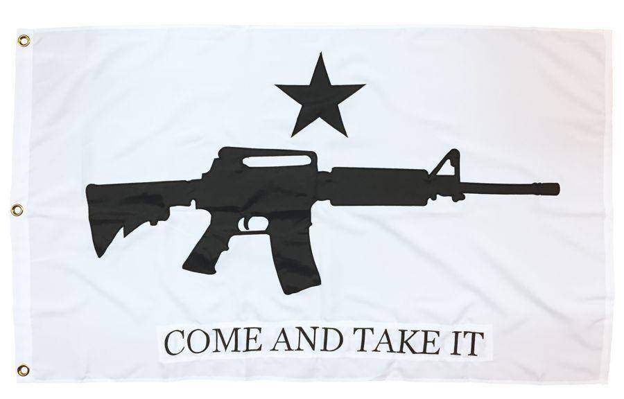 2nd Amendment Come and Take it M4 Carbine Flag - Made in USA.