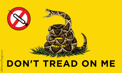 No Mandatory Vaccine Gadsden Don't Tread On Me Flag - Made in USA.