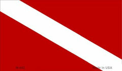 Scuba Divers Diving Flag License Plate.