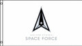 US Space Force White-Pole Hem or Fringe-Nylon Made in USA
