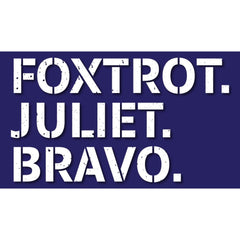 Foxtrot Juliet Bravo Stressed Flag Nylon Outdoor Made in USA