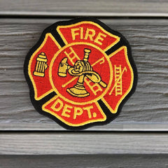 Fire Department 2x3 inch- Iron on Patch.
