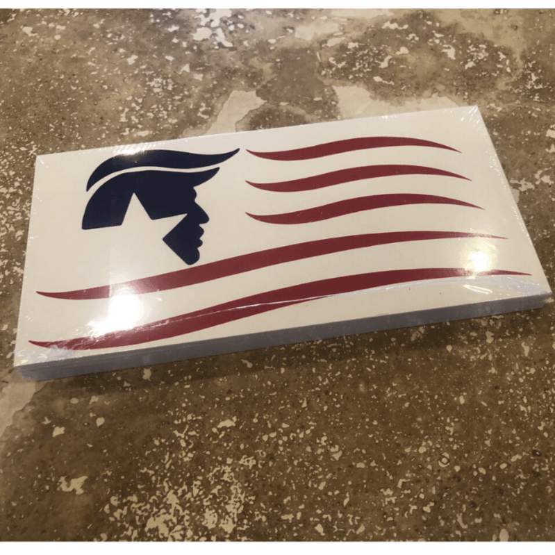 American Trump Flag bumper sticker.