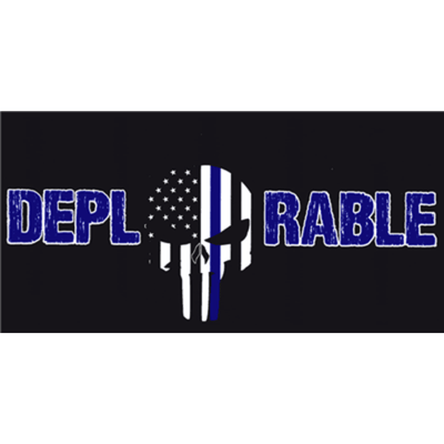 Deplorable black shield Bumper Sticker.