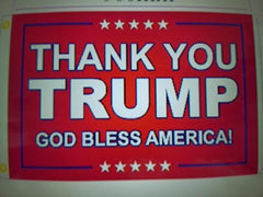 Thank You Trump God Bless America Flag - Made in USA.