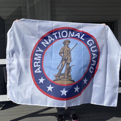 US Army National Guard Seal Flag Outdoor Dacron Made in USA.