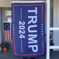 Trump 2024 Flag Blue - Made in USA.