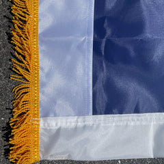 Israel Flag with Fringes Nylon Cut & Sewn.