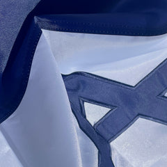 Israel Flag with Fringes Nylon Cut & Sewn.