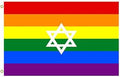 Jewish Rainbow Pride Flag - Standard