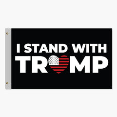 I Stand With Trump Flag - Made in USA