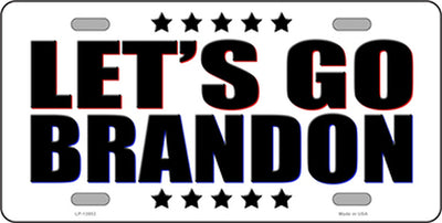 Let's Go Brandon License Plate - Made in USA.