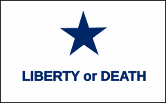 Texas Goliad Battle Flag Troutman Liberty or Death - Made in USA.
