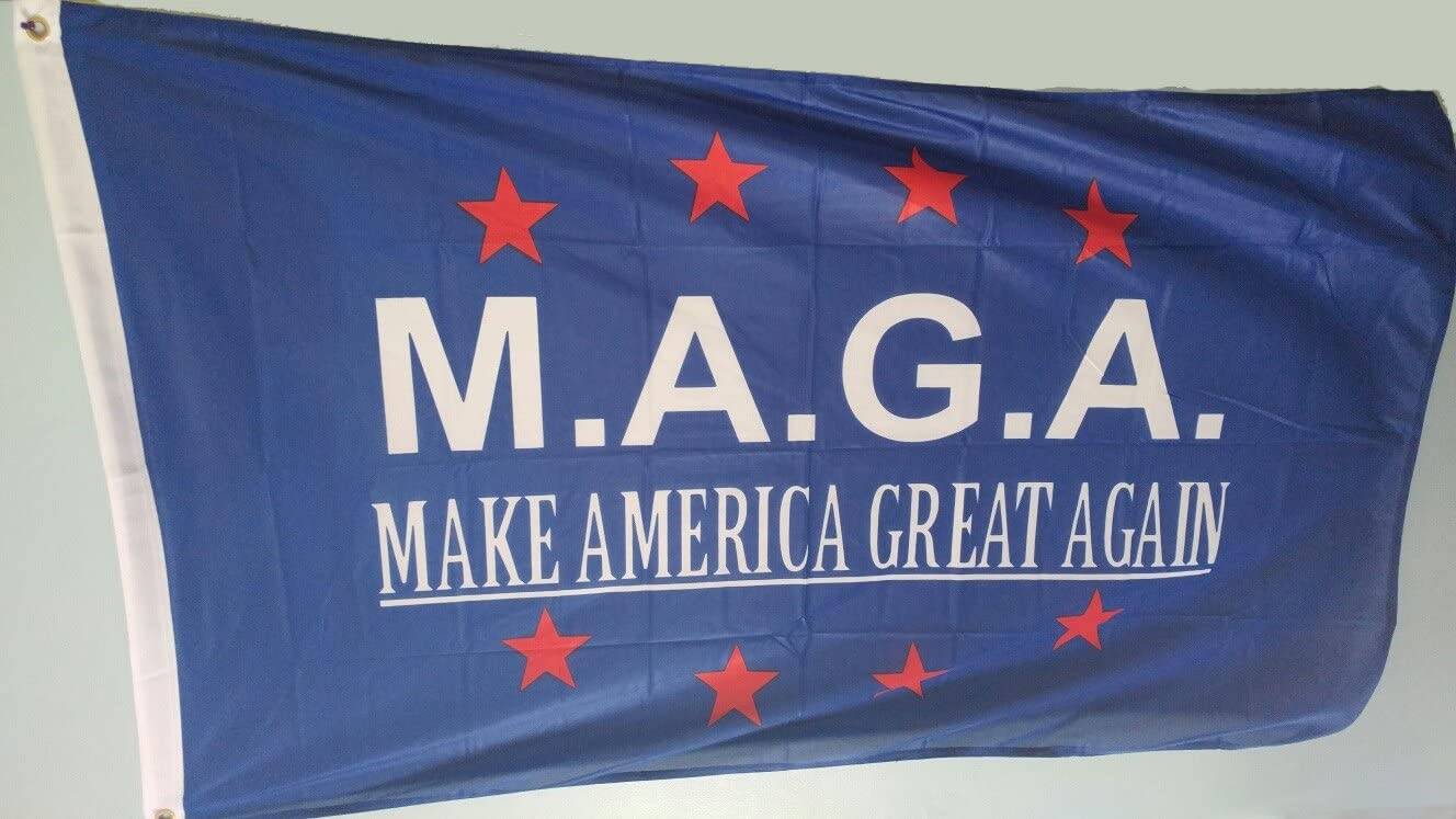 MAGA Blue Flag - Made in USA.
