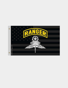 USA Blackout Jumpmaster Wings Ranger Flag Made in USA