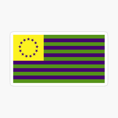 Mardi Gras Betsy Ross Flag - Made in USA