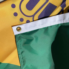 Mardi Gras Royal Crown Flag - Made in USA.