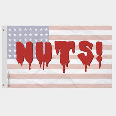 NUTS! Red USA Flag - Made in USA.