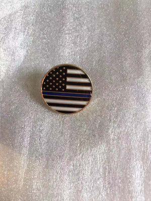 Blue Line Pin Thin Blue Line Lapel Pin – US Patriot Colors