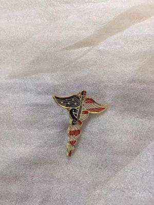 USA Caduceus Medical Staff Lapel Pin