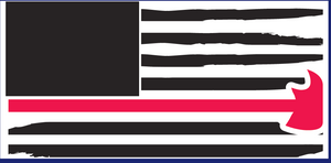 USA Firefighter Axe Bumper Sticker