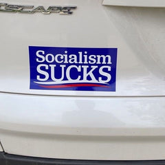 Socialism Sucks Blue Bumper Sticker.