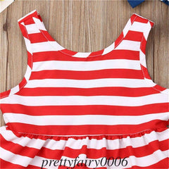 Striped 4th of July Baby Boy Girl USA Flag Shirt.