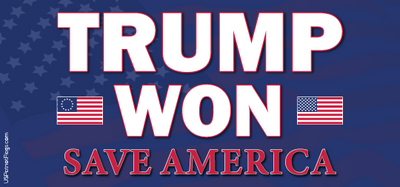 Trump Won Save America Bumper Sticker - Made in USA.