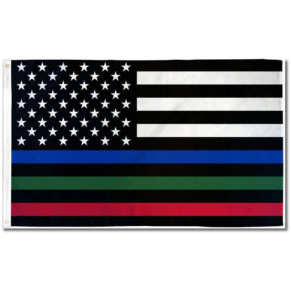 Thin Blue Line USA Patch - 2x3 inch