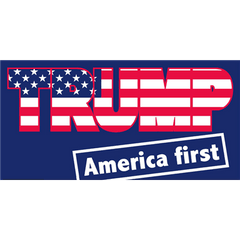 Trump America First Bumper Sticker.