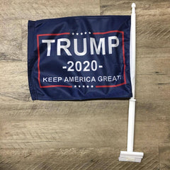 Trump Keep America Great 12"x18" Double Sided Car Flag Made in USA.