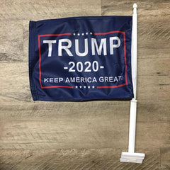 Trump Keep America Great 12"x18" Double Sided Car Flag Made in USA.