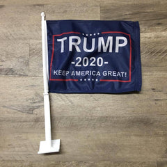 Trump Keep America Great 12"x18" Double Sided Car Flag Made in USA.